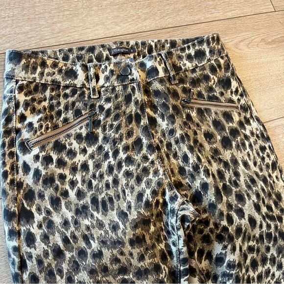 J. McLaughlin Baxter Cheetah Leopard Skinny Zipper Pants Size 0 - Picture 3 of 7
